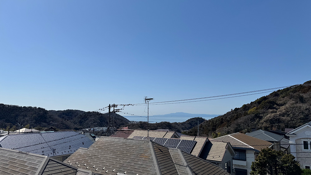 自宅兼事務所3階のルーフバルコニーからの景色